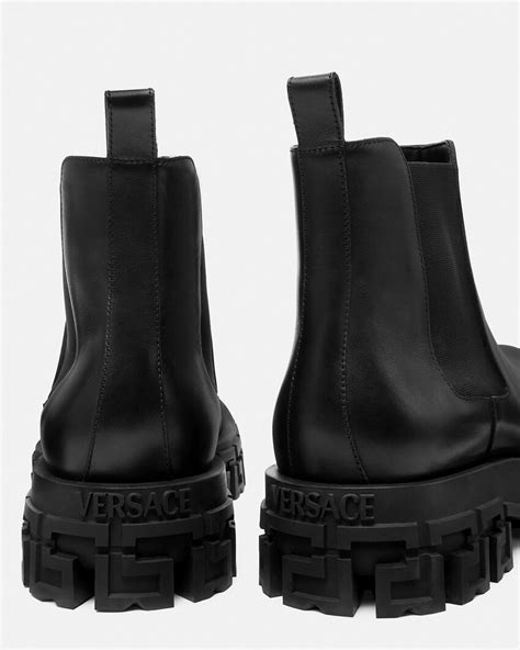 versace chelsea boots men|Greca Portico Chelsea Boots Black .